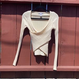 Urban Outfitters Wide Rib Wrap Top